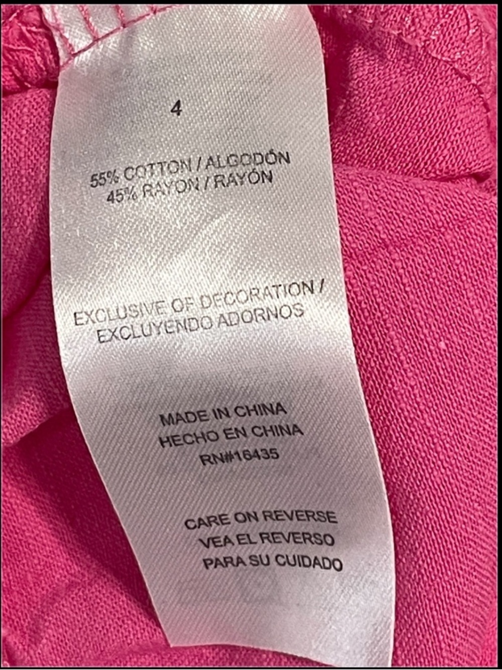 Tahari Bright Pink Eyelet Scallop Hem Shorts - Picture 6 of 7